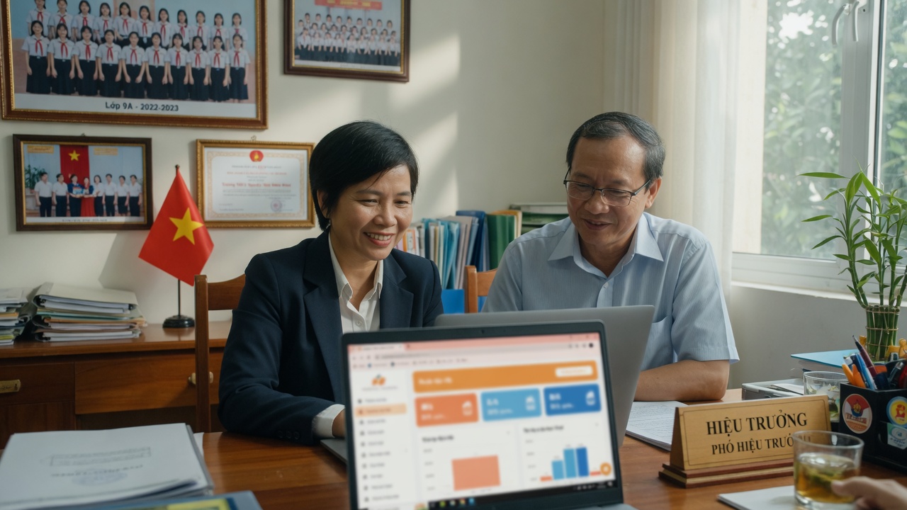 Một màn hình cho vận hành trường.