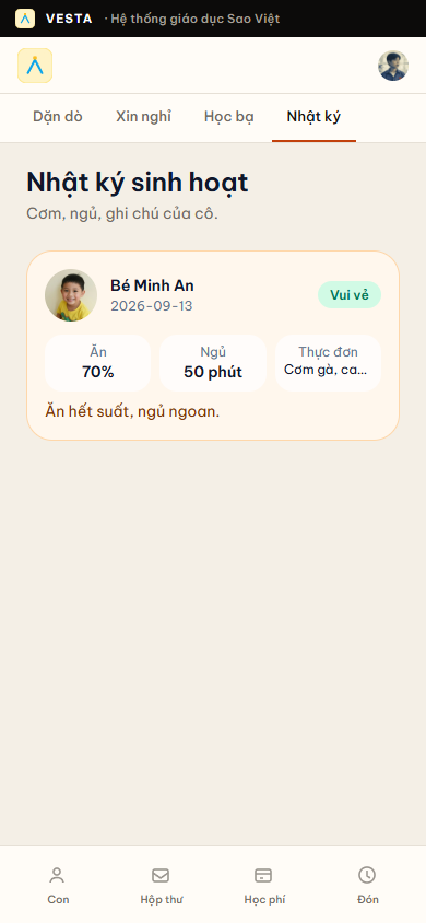 Phụ huynh — nhật ký